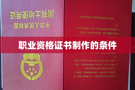 化隆职业资格证书制作的条件