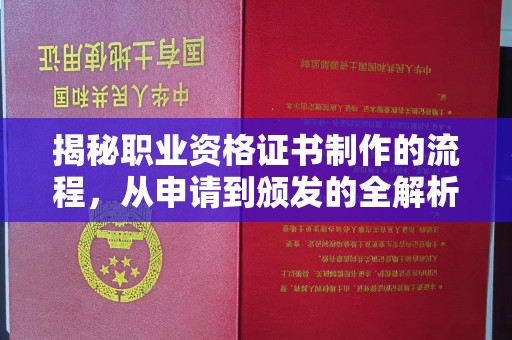 化隆揭秘职业资格证书制作的流程，从申请到颁发的全解析