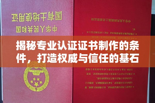 化隆揭秘专业认证证书制作的条件，打造权威与信任的基石